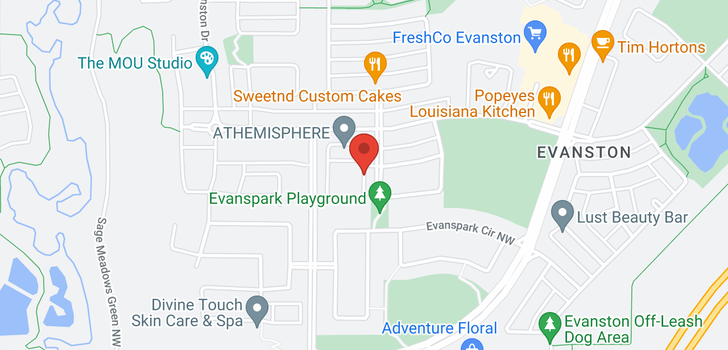 map of 2103 EVANSTON SQ NW
